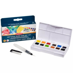 Derwent Inktense Paint Pan Set | 12 Colours