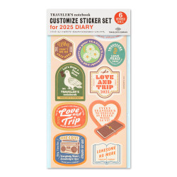 PRE-ORDER: Customized Sticker Set for Traveler's Notebook Diary 2025 | Love and Trip