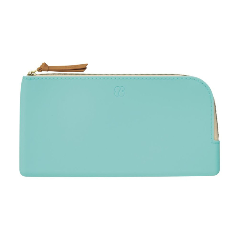 Lihit Lab Bloomin Flat Pouch Pen Size | Mint Green