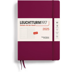 Leuchtturm1917 Horizontal Weekly Planner 2025 | Port Red