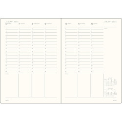 Leuchtturm1917 Vertical Weekly Planner 2025 Master A4+ | Black