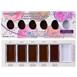 Kuretake Gansai Tambi Granulating Colors 5 Watercolours Set