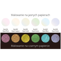 Farby akwarelowe Kuretake Gansai Tambi Opal Colors 6 sztuk