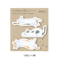 Midori Sticky Notes Point | Cat Stretching Out