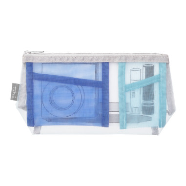 Midori Pen & Tool Pouch Mesh with Gusset | Light Blue