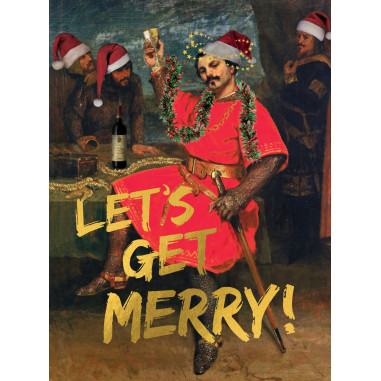 Kartka świąteczna Santoro | Let's Get Merry!