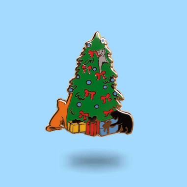 Paw Generation Enamel Pin | Christmas Tree