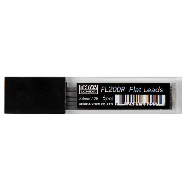 Marvy Uchida flat pencil lead 2,0mm 2B | 6 pieces