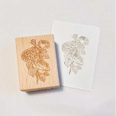 Stamp | Rose and Hydrangea